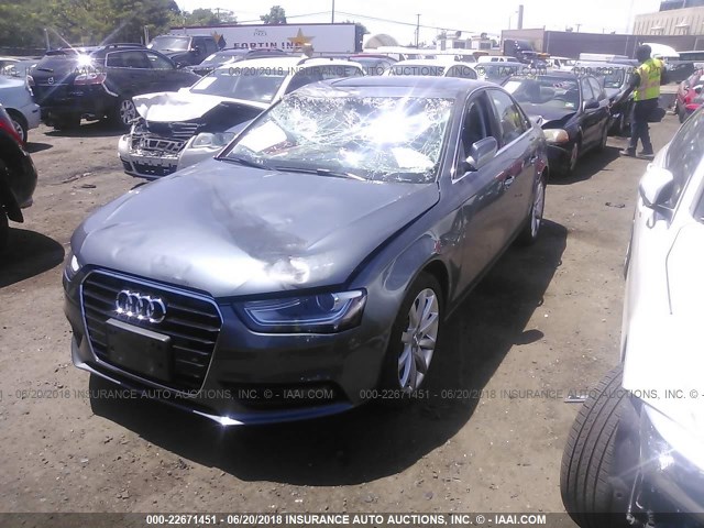 WAUFFAFL4DN045366 - 2013 AUDI A4 PREMIUM PLUS GRAY photo 2