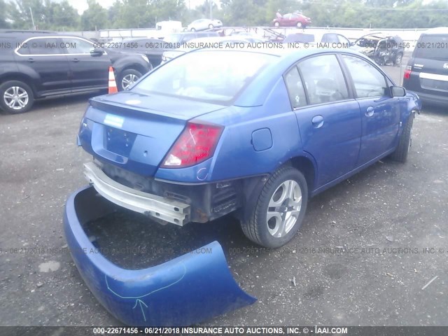 1G8AL52F34Z107422 - 2004 SATURN ION LEVEL 3 BLUE photo 4