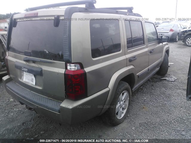 1J8HH48K66C171439 - 2006 JEEP COMMANDER ოქროსფერი ფოტო 4