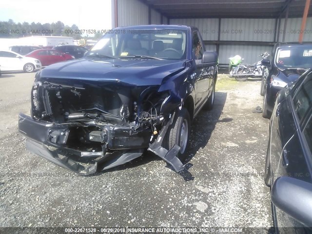 1FTMF1C82GKF92037 - 2016 FORD F150 BLUE photo 2