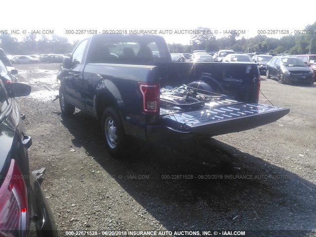 1FTMF1C82GKF92037 - 2016 FORD F150 BLUE photo 3