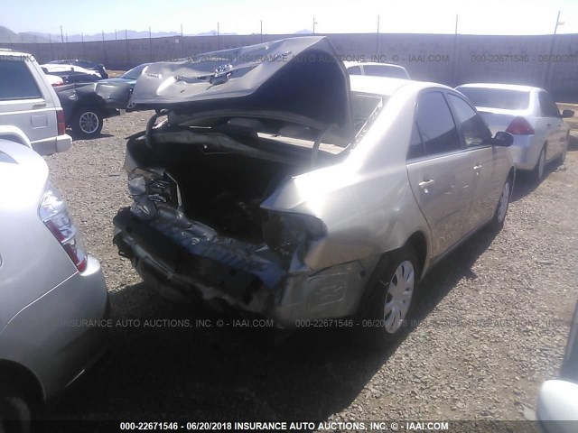 JTDBE32K863049738 - 2006 TOYOTA CAMRY LE/XLE TAN photo 4