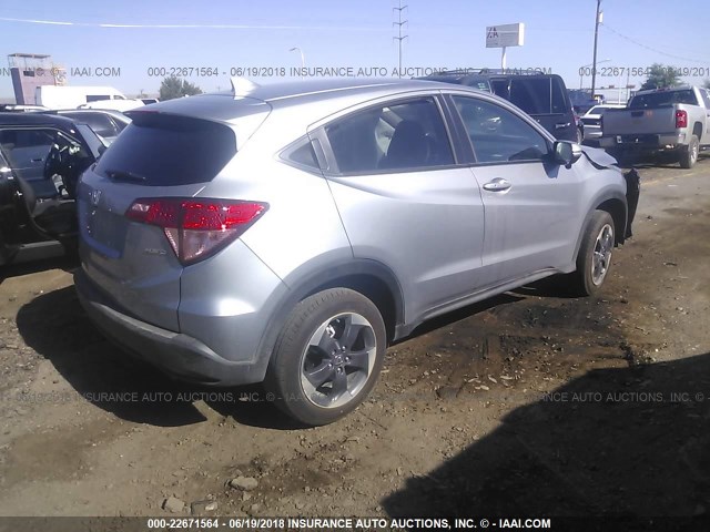 3CZRU6H59JG709693 - 2018 HONDA HR-V EX SILVER photo 4