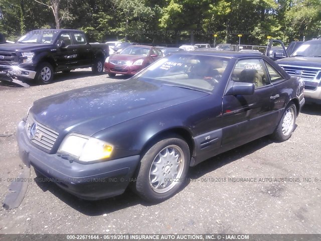 WDBFA67F9TF128399 - 1996 MERCEDES-BENZ SL 500 TEAL photo 2