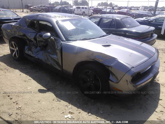 2C3CDYAG1CH176295 - 2012 DODGE CHALLENGER SXT GRAY photo 1