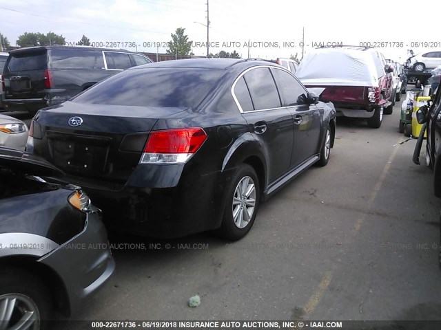 4S3BMBC67C3039132 - 2012 SUBARU LEGACY 2.5I PREMIUM BLACK photo 4