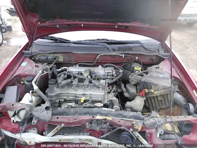 3N1CB51DX6L610010 - 2006 NISSAN SENTRA 1.8/1.8S RED photo 10