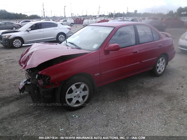 3N1CB51DX6L610010 - 2006 NISSAN SENTRA 1.8/1.8S RED photo 2