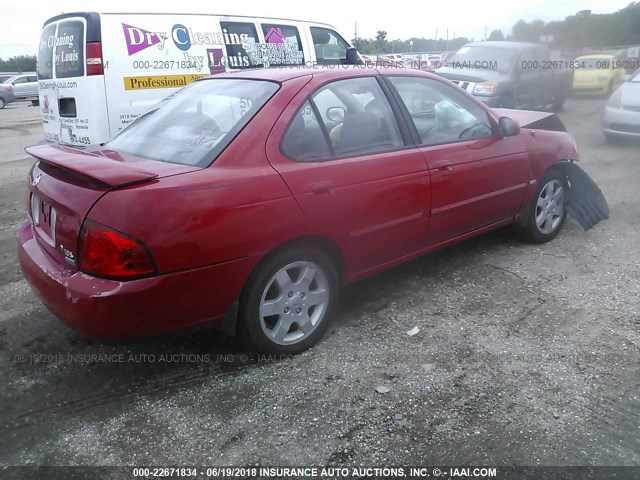 3N1CB51DX6L610010 - 2006 NISSAN SENTRA 1.8/1.8S RED photo 4