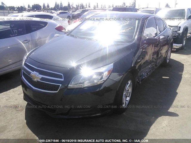 1G11B5SA9DF265349 - 2013 CHEVROLET MALIBU LS BLACK photo 2