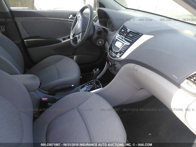 KMHCU4AE7CU182193 - 2012 HYUNDAI ACCENT GLS/GS/SE GRAY photo 5