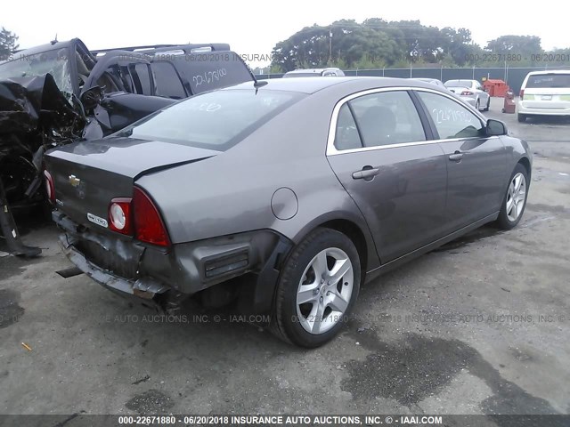 1G1ZB5EBXA4138298 - 2010 CHEVROLET MALIBU LS Pewter photo 4