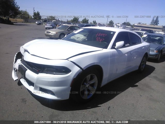 2C3CDXHG9GH357313 - 2016 DODGE CHARGER SXT WHITE photo 2