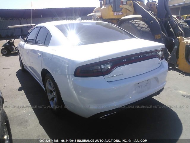 2C3CDXHG9GH357313 - 2016 DODGE CHARGER SXT WHITE photo 3