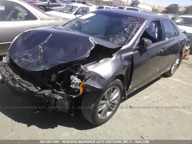 4T1BF1FK6HU335706 - 2017 TOYOTA CAMRY LE/XLE/SE/XSE GRAY photo 2