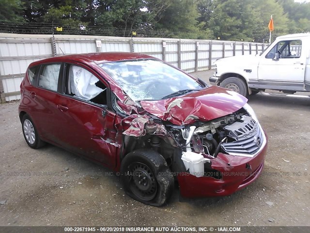 3N1CE2CP4EL435037 - 2014 NISSAN VERSA NOTE S/S PLUS/SV/SL RED photo 1