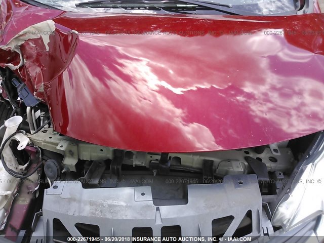 3N1CE2CP4EL435037 - 2014 NISSAN VERSA NOTE S/S PLUS/SV/SL RED photo 10
