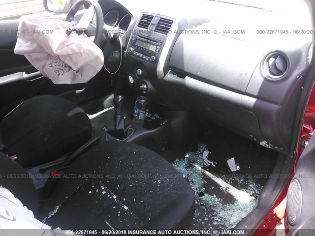 3N1CE2CP4EL435037 - 2014 NISSAN VERSA NOTE S/S PLUS/SV/SL RED photo 5