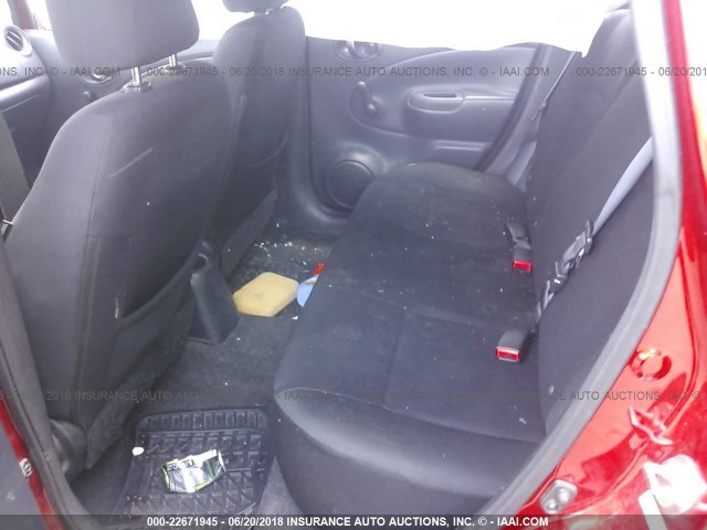 3N1CE2CP4EL435037 - 2014 NISSAN VERSA NOTE S/S PLUS/SV/SL RED photo 8