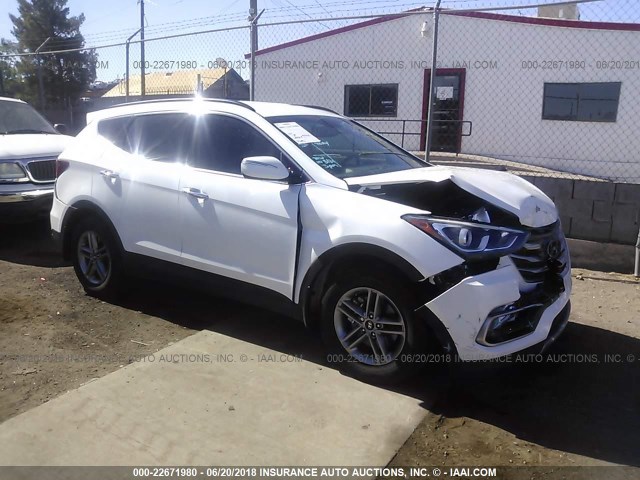 5NMZU3LB0HH013966 - 2017 HYUNDAI SANTA FE SPORT  WHITE photo 1