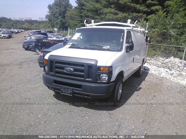 1FTNE2EW7DDA08322 - 2013 FORD ECONOLINE E250 VAN WHITE photo 2