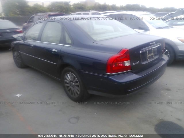 YV1TS91Z241352810 - 2004 VOLVO S80 T6/ELITE BLUE photo 3