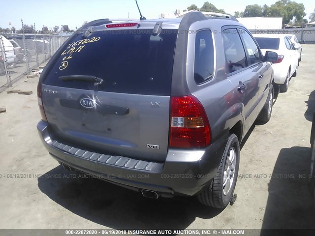 KNDJE723767265195 - 2006 KIA NEW SPORTAGE  GRAY photo 4