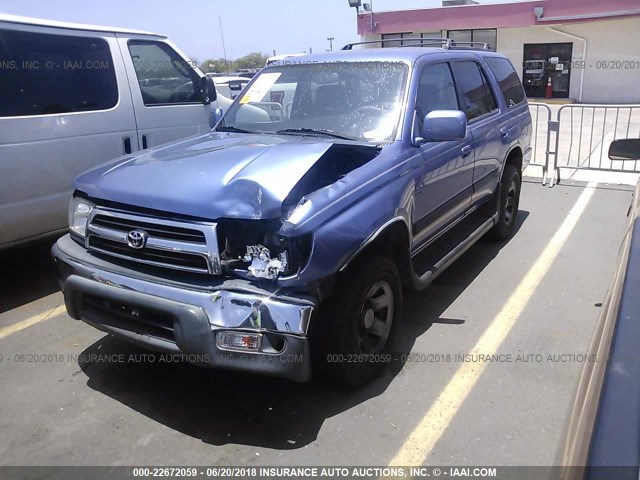 JT3GN86RXX0099400 - 1999 TOYOTA 4RUNNER SR5 BLUE photo 2