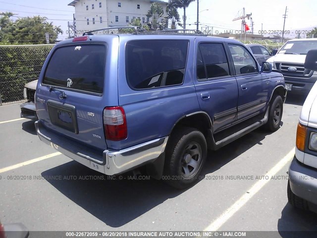 JT3GN86RXX0099400 - 1999 TOYOTA 4RUNNER SR5 BLUE photo 4