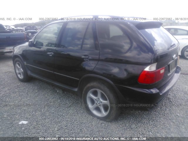5UXFA535X2LP28131 - 2002 BMW X5 3.0I BLACK photo 3