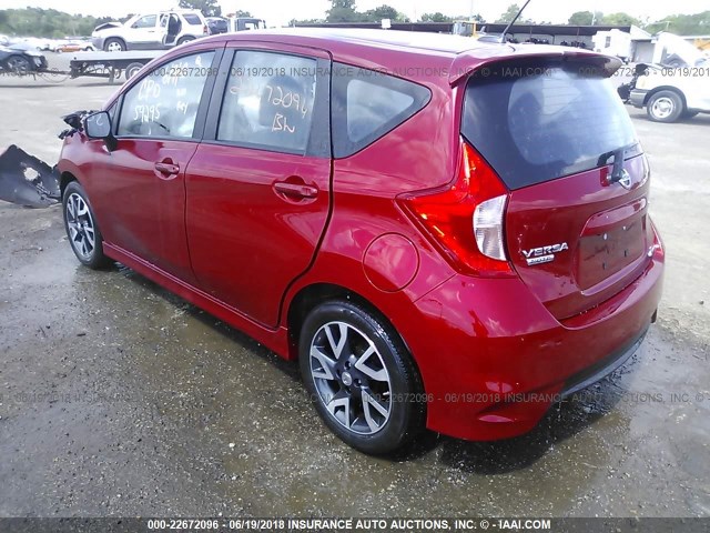 3N1CE2CP7FL351182 - 2015 NISSAN VERSA NOTE S/S PLUS/SV/SL/SR RED photo 3