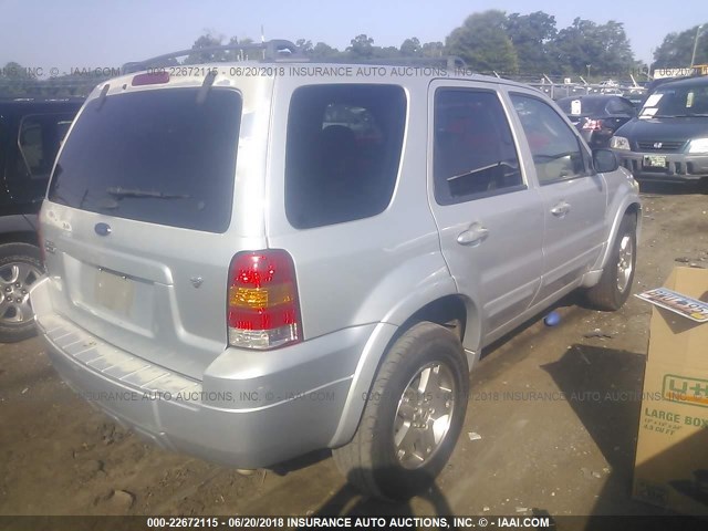 1FMCU04105KC91420 - 2005 FORD ESCAPE LIMITED SILVER photo 4