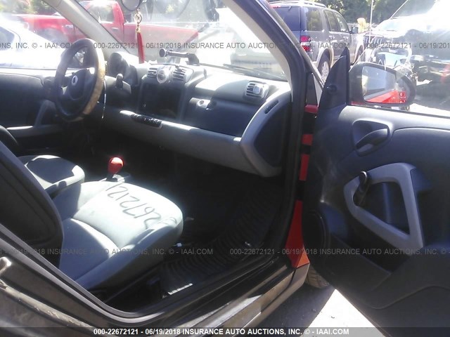 WMEEJ31X58K150378 - 2008 SMART FORTWO PURE/PASSION ORANGE photo 5