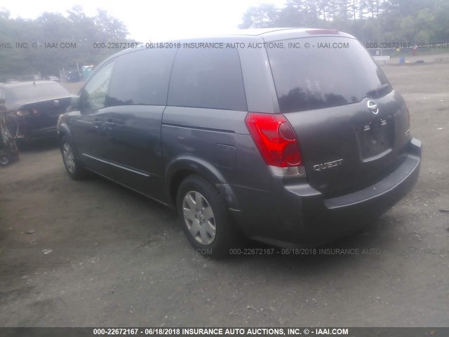 5N1BV28U24N307817 - 2004 NISSAN QUEST S/SE/SL GRAY photo 3