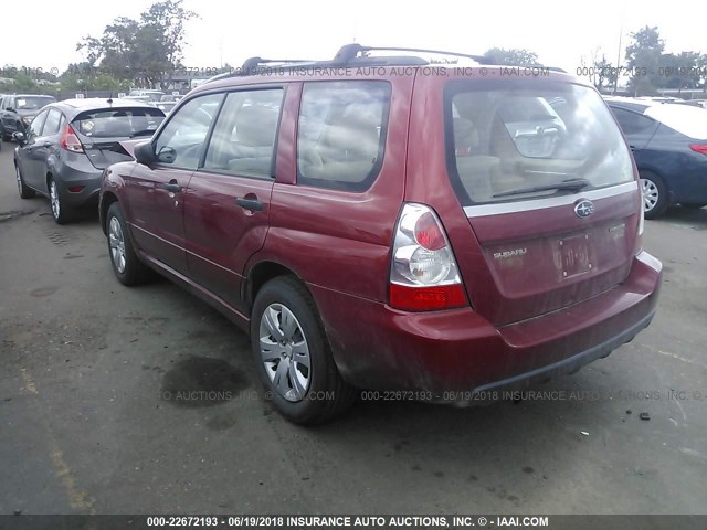 JF1SG63678H718882 - 2008 SUBARU FORESTER 2.5X RED photo 3