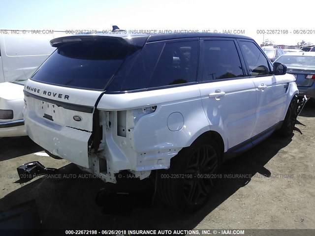 SALWR2EF8GA557969 - 2016 LAND ROVER RANGE ROVER SPORT SC WHITE photo 4