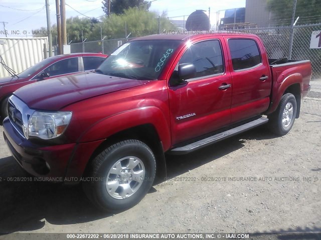 3TMJU62NX8M050613 - 2008 TOYOTA TACOMA DOUBLE CAB PRERUNNER RED photo 2