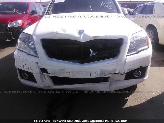 WDCGG8HB8CF778170 - 2012 MERCEDES-BENZ GLK 350 4MATIC WHITE photo 6