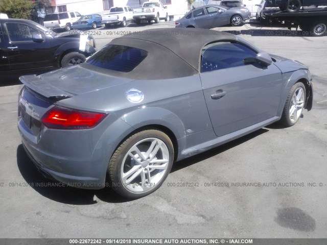 TRUT5CFV2H1004422 - 2017 AUDI TT GRAY photo 4