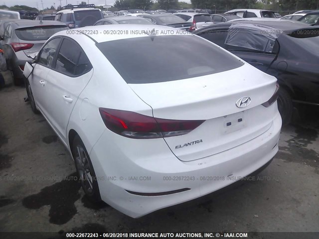 5NPD84LF6HH091520 - 2017 HYUNDAI ELANTRA SE/VALUE/LIMITED WHITE photo 3