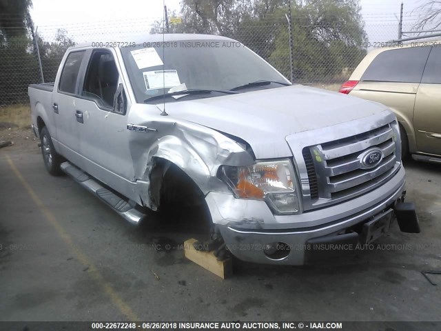 1FTPW12V79FB28497 - 2009 FORD F150 SUPERCREW SILVER photo 1