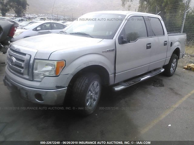 1FTPW12V79FB28497 - 2009 FORD F150 SUPERCREW SILVER photo 2