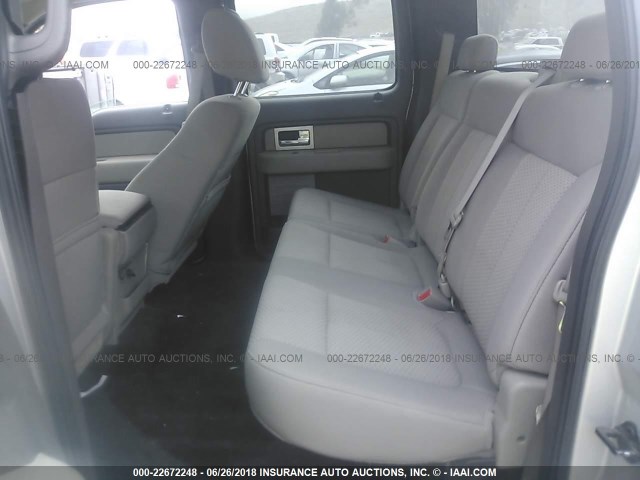 1FTPW12V79FB28497 - 2009 FORD F150 SUPERCREW SILVER photo 8