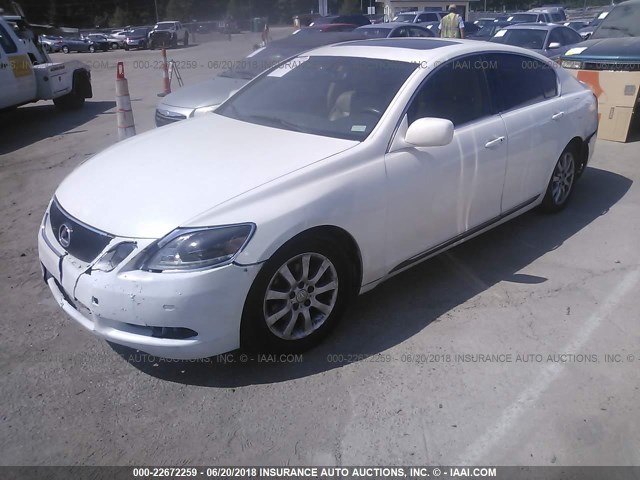 JTHBH96SX65034052 - 2006 LEXUS GS GENERATION 200 300 WHITE photo 2