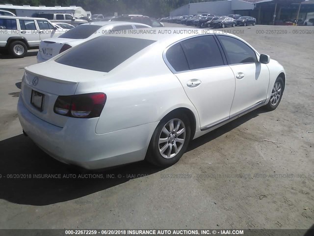 JTHBH96SX65034052 - 2006 LEXUS GS GENERATION 200 300 WHITE photo 4