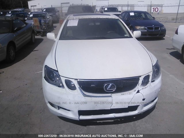 JTHBH96SX65034052 - 2006 LEXUS GS GENERATION 200 300 WHITE photo 6