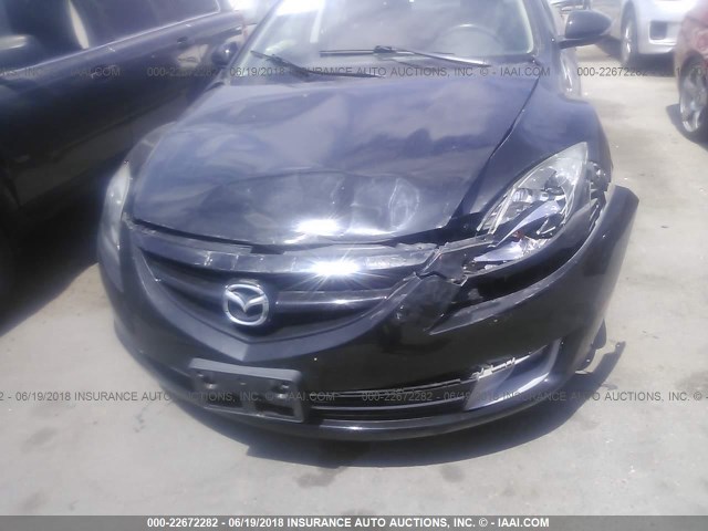 1YVHZ8EHXD5M14878 - 2013 MAZDA 6 TOURING PLUS BLACK photo 6