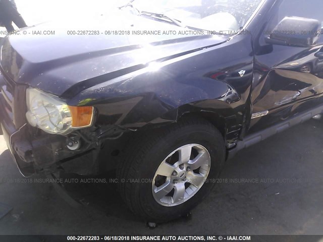 1FMCU04118KA16501 - 2008 FORD ESCAPE LIMITED BLACK photo 6