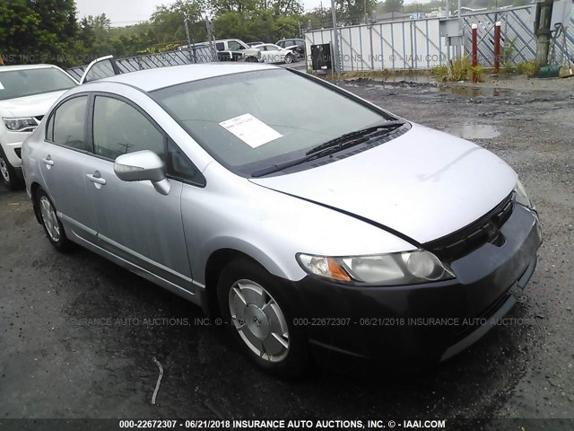 JHMFA36238S025555 - 2008 HONDA CIVIC HYBRID SILVER photo 1