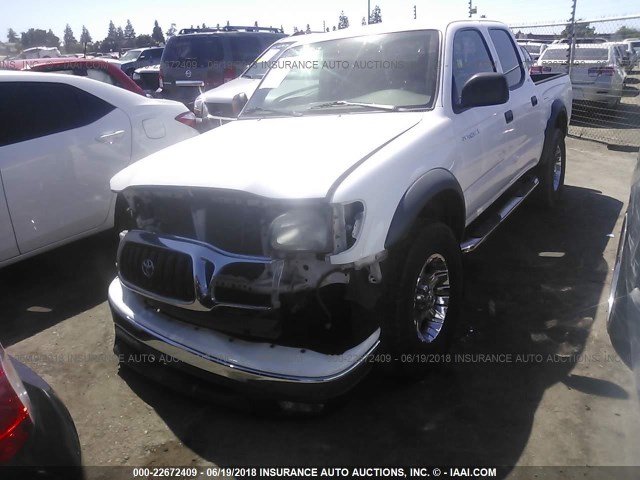 5TEGN92N54Z438063 - 2004 TOYOTA TACOMA DOUBLE CAB PRERUNNER WHITE photo 2